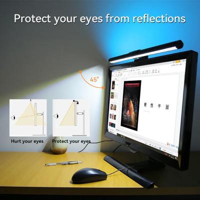 Led monitör ışık çubuğu bilgisayar lambaları okuma ışığı ekran asılı masa lambası yatak odası çalışma odası için kademesiz karartma monitör