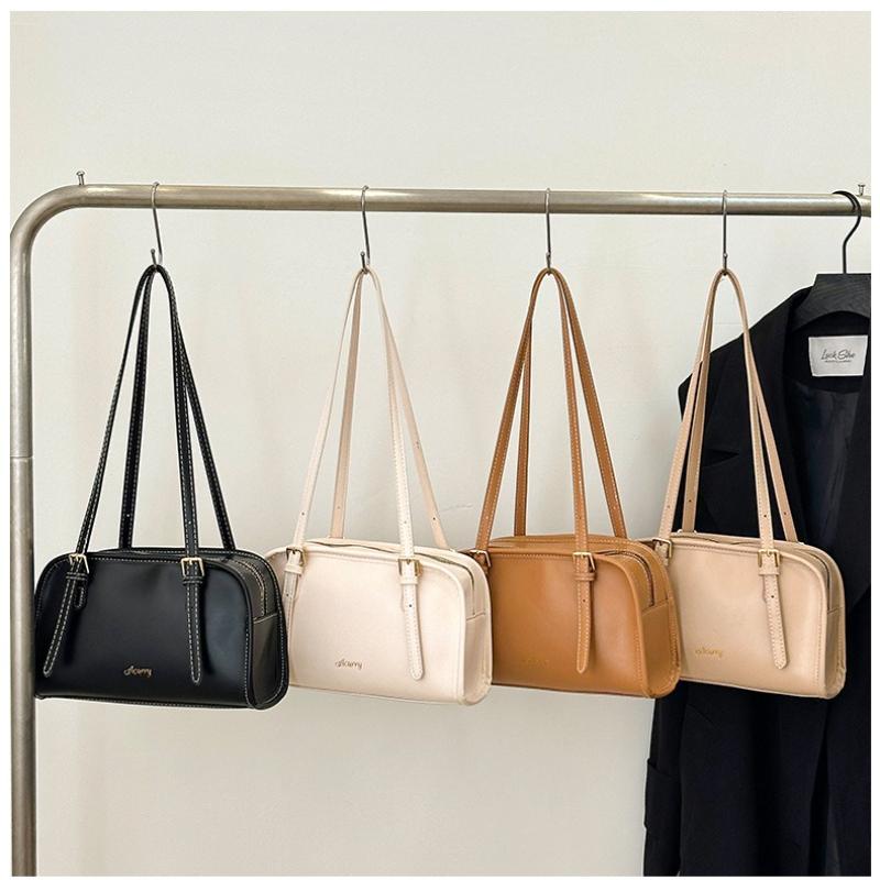 Large Capacity Brown Bowling Handbags Women's Shoulder Bags Retro Korean INS Style Autumn Winter New 2026 Fashiable Trend Bags