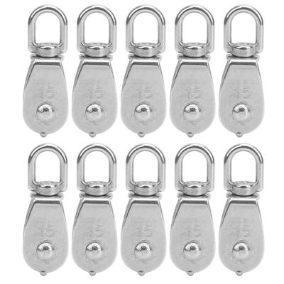 10 pz Puleggia M15 Acciaio Inossidabile 304 Corda Metallica Antiruggine Puleggia Singola per Sollevamento Gru