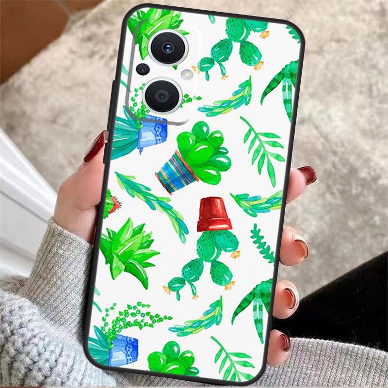 Cactus Pattern Phone Case For OPPO Reno 5Z 4Z 2Z 8T Reno 4 5 6 7 8 Lite OPPO Find X6 X5 Pro X2 X3 Neo Lite