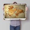 Fantasy XVI World Map Poster Customized Vintage Metal Signs Wall Art Retro Tin Plaque for Living Room Decoration Bar Accessories