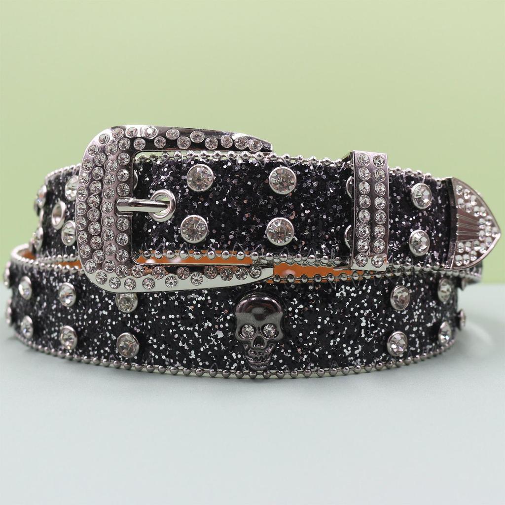 Punk Style Men's & Unisex Denim Belt - Trendy High-End Leather European American Style