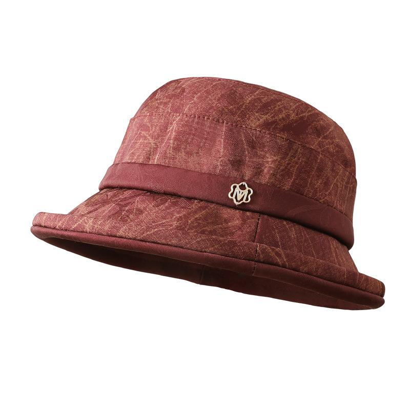Autumn and Winter New Thermal Basin Hat Women's Elderly Temperament Mother Bucket Hat Fashion Versatile Face Hat