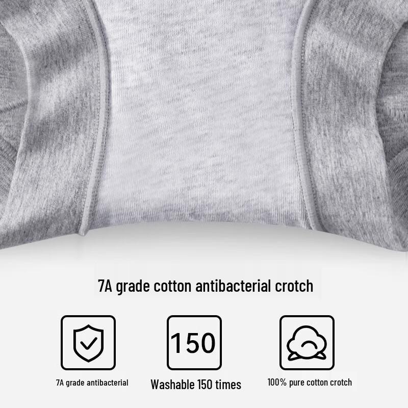 Xueqieman Women's High-Waist Antibacterial Cotton Boxer Briefs