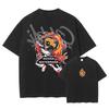 Japanese Anime Demon Slayer Pattern Washed Tshirt for Unisex and Women with Printed Pattern Unisexs Anime Fan Tshirt