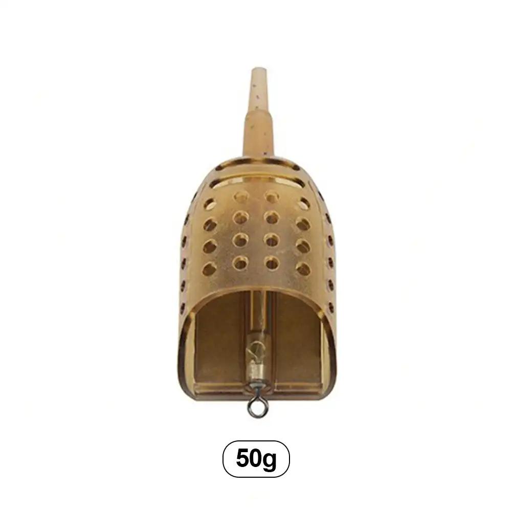 1Pc Carp Fishing Bait Feeder Lure Holder Trap 30g 40g 50g Fishing Feeder Cage Basket Load Iron Head Lures Feeder Cage