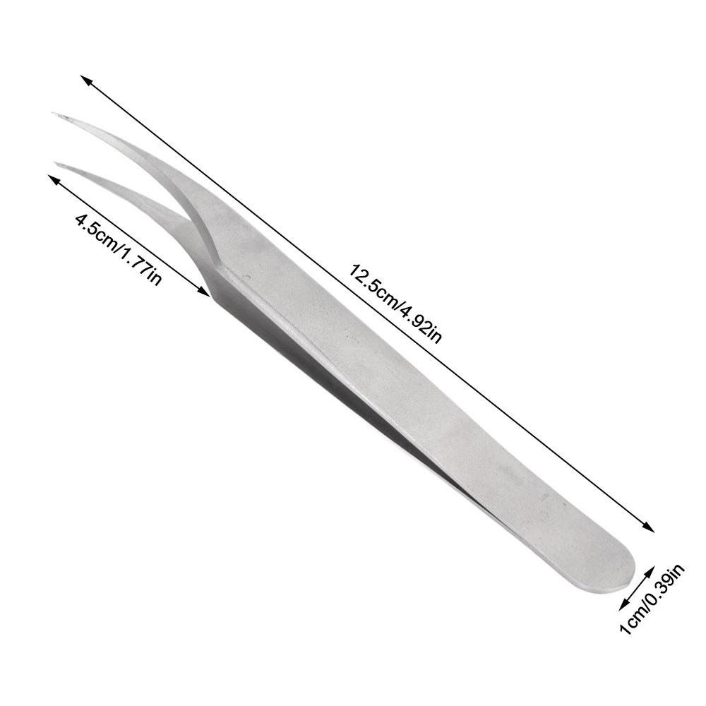 Stainless Steel Stainless Steel Manicure Tweezers Precision Cosmetic Tweezers  For Nail Art