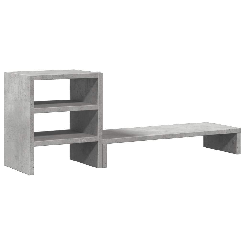Vidaxl Monitor Stand with Organizer, Concrete Gray