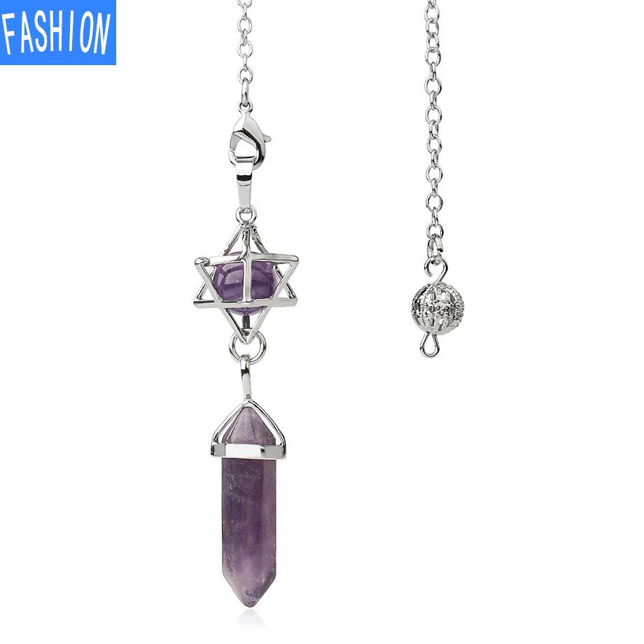 Hexagonal Prism Pendant Crystal Pendant Necklace