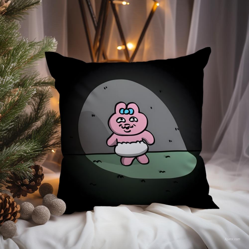 Kawaii O-Opanchu Usagi Kissenbezug Premium Komfort Wendbare Kissenhülle -Zwei in Einem Design für Jeden Raum & Autoinnenraum