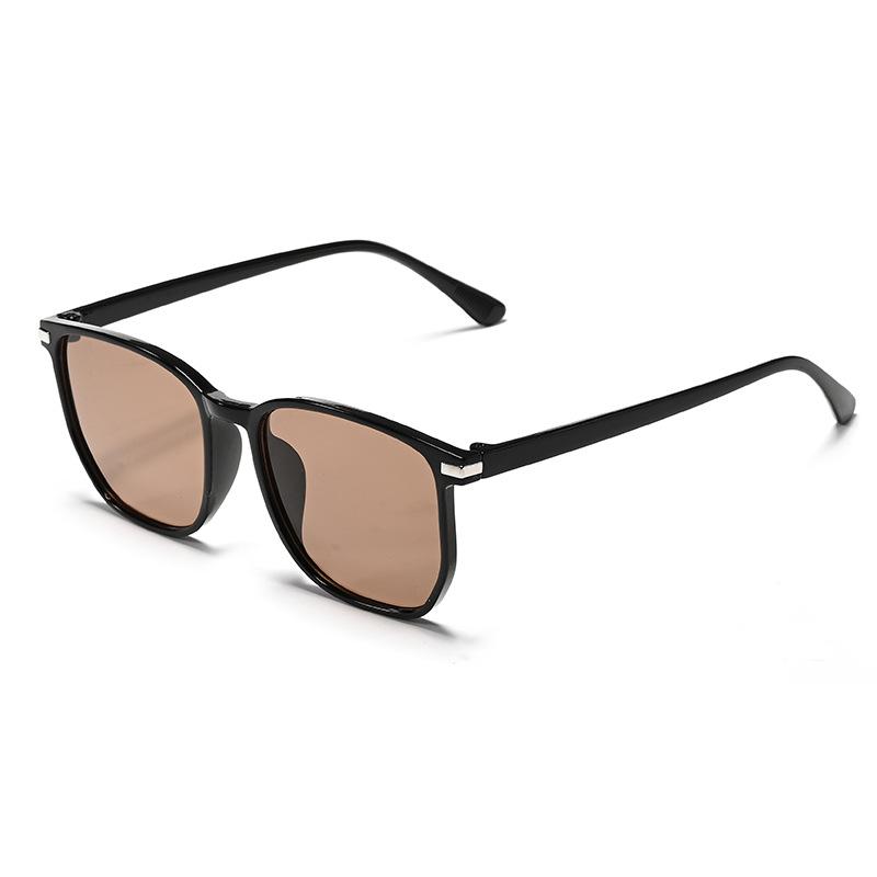 European and American simple box sunglasses for women without makeup, personalized trend for driving, sun protection and UV protection sunglasses f