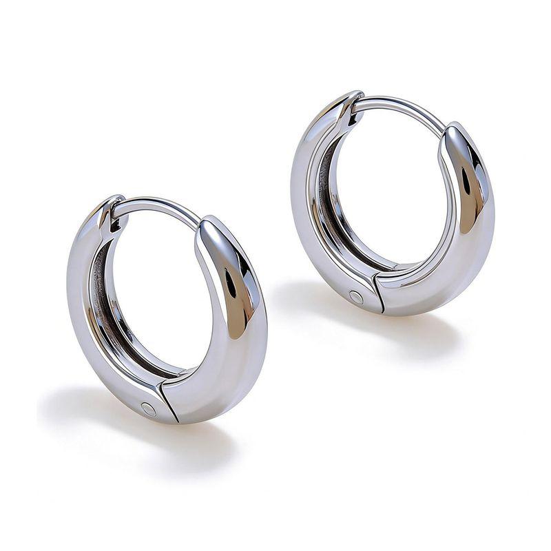 2025 European and American Fashion Men's Earrings Niche Design Light Luxury High-End Earrings for Women Trendy Round Ear Hoops Ear Rings