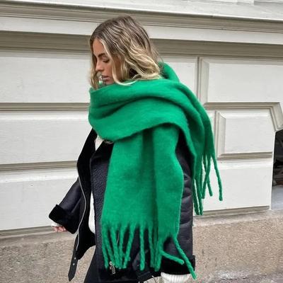 Bufanda de Color liso de 20 colores, chal Pashmina suave para mujer, bufandas gruesas y cálidas, chal grande de Cachemira