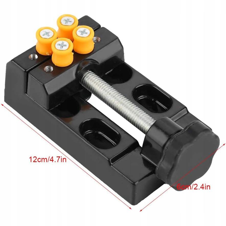 Metal Table Vice / Small Vice | Compact 63x105 Mm | For Vertical/horizontal Mounting | With Holders for Round Parts | DIY, Model Making, Workshop