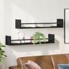 Corner Bookshelf Wall Shelf Set of 2, Book Floating Shelf, Bookshelf, Bedroom Plant Shelf, Living Room, Bathroom, Upright Shelf, 80x16x14 Cm