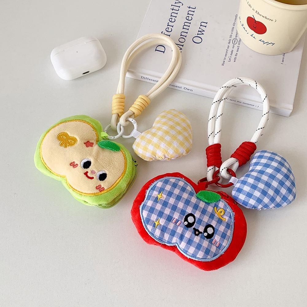 

Keyring Plush Coin Purse Zipper Cartoon Bag Pendant Creative Plush Doll Keychain Kid Girl Boy червоний
