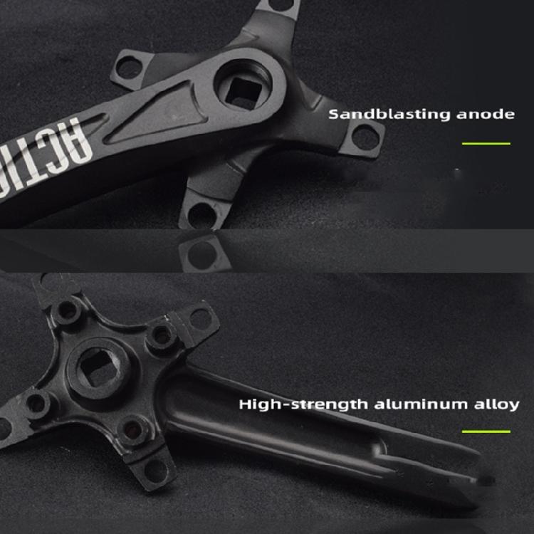 170mm/172.5mm Mountain Bike Crankset Aluminum Alloys Bicycles Crank Arm Square Hole Cranks Cycling Accessories Enduring