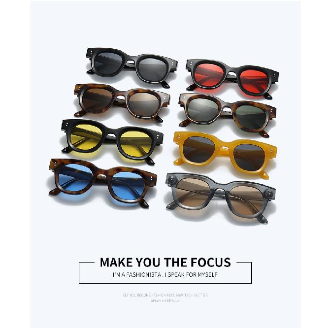 Oval Sunglasses PC Rivet Shades Anti-UV Glasses