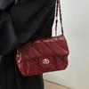 Retro Women'S Small Fragrant Wind Bag, High-End Diamond Chain, Small Square Bag, Trendy Fashion Messenger Bag