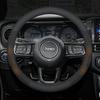 Carbon Fiber Suede Steering Wheel Cover for JEEP SRT Renegade Compass Wrangler Patriot Grand Cherokee Trail Hawk Car Accessories