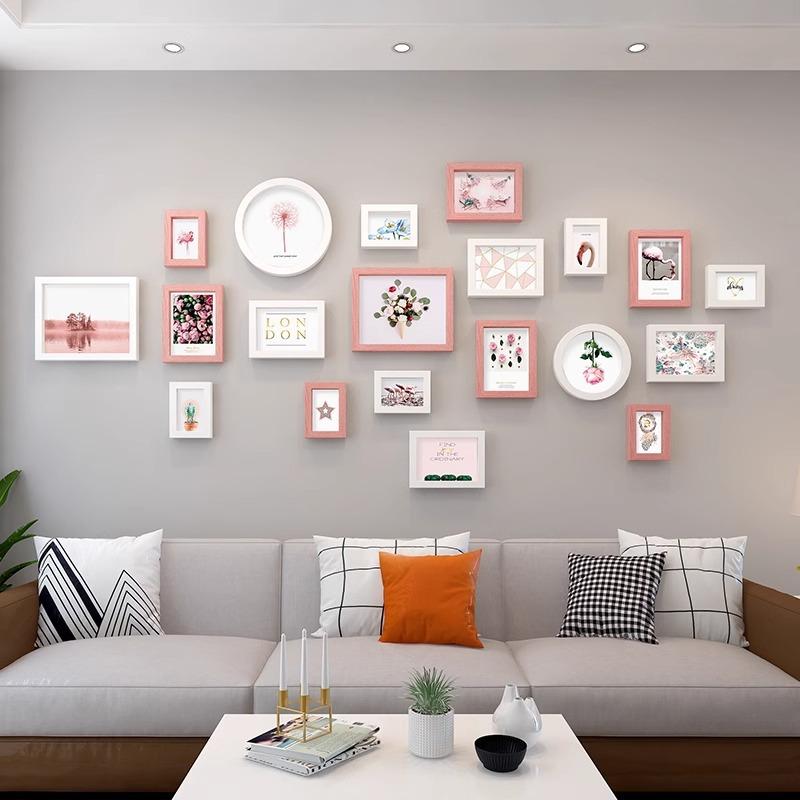 Simple Stylish Photo Wall Landscape Painting Decoration Creative Combination Display Wall Without Punching in The Living Room