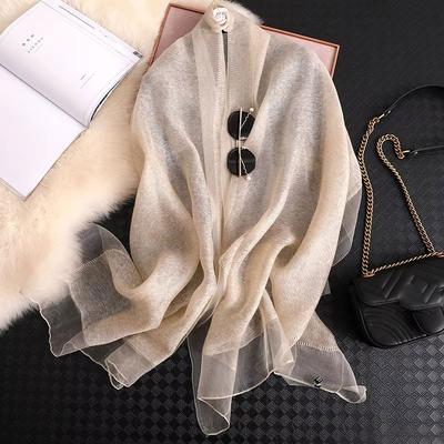 Foulard in Seta da Donna Foulard Monocolore Femminile Pashmina Sciarpe e Copricapi Taglia Grande Asciugamano da Spiaggia Bandana Hijab Musulmano