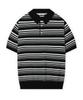 MANNERGRAM Nature Cotton 100% Striped Collared Short Sleeve Knit - 5 Colors