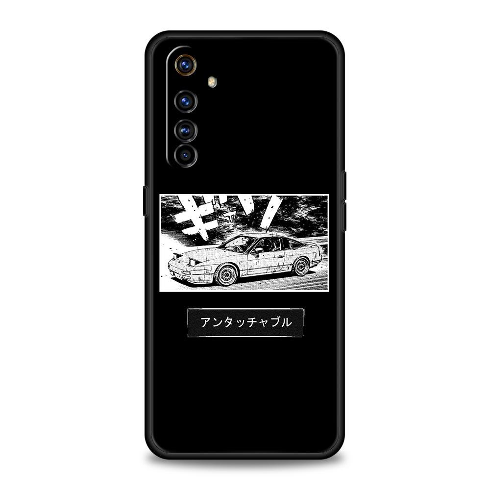 Initial D Car Case For Realme C67 C63 C55 C53 C35 C25 C21 GT 2 3 5 6 10 11 12 13 Pro Plus 5G Soft TPU Phone Cover Fundas Capas