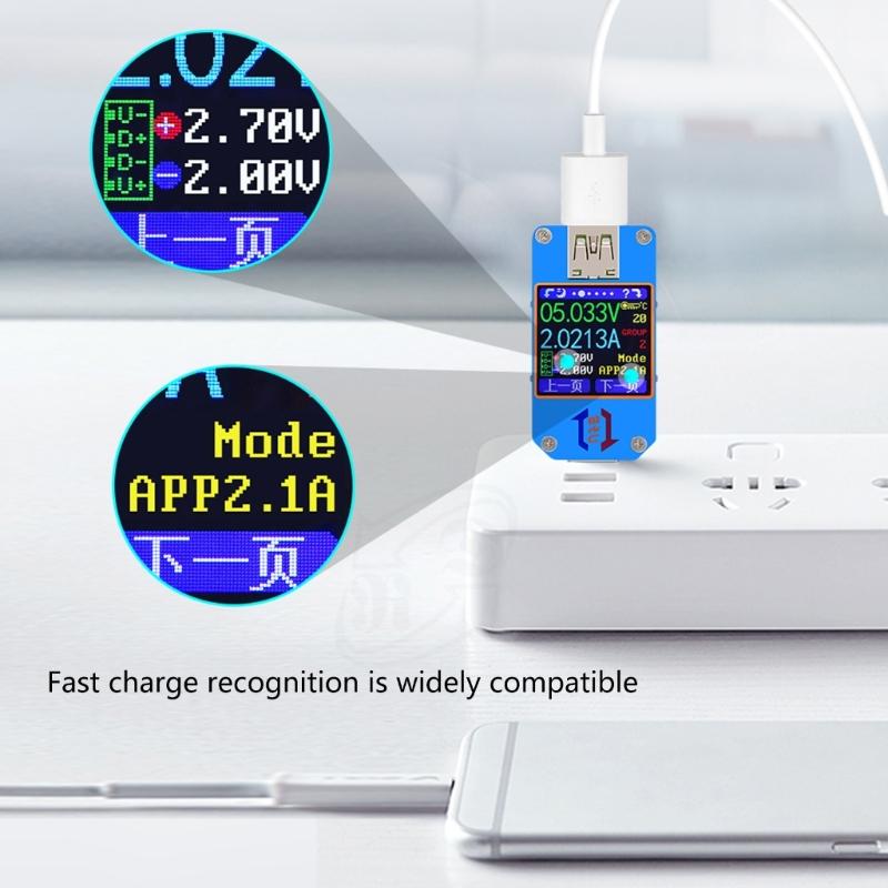USB Power Meter 4-24V 5A LCD USB Voltage Current Display USB Tester Multimeter USB Current Meter Tester LCD Display
