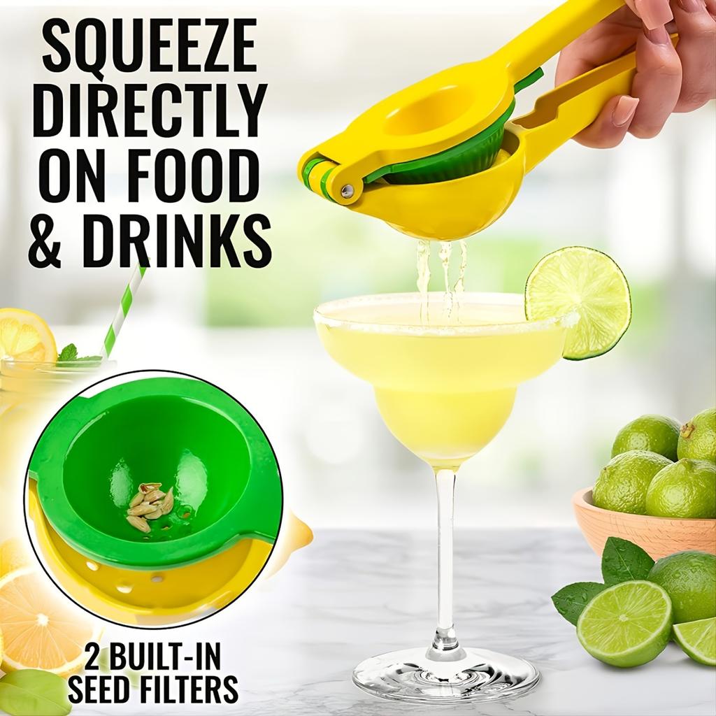 1pcs Lemon Lime Squeezer - 2-In-1 Hand Juicer for Effortless Juice Extraction - Durable and Easy to Clean