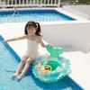 Thickened Children's Mermaid Swimming Ring Inflatable Swim Ring With Steering Wheel For Water Park Play