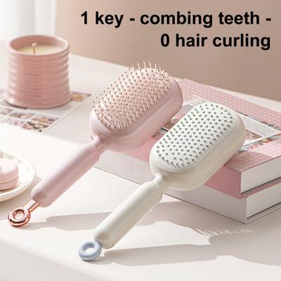 1/2/3 Pezzi Spazzola per Capelli Retrattile Auto-Pulente Massaggio Scalpo Antistatica Con Cuscino d'Aria Spazzola Portatile da Viaggio per Uomini Donne Districante Pettine per Styling