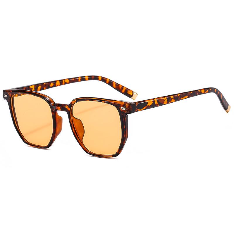 2025 UV Protection Square Blue Sunglasses: Women's Retro & Men's Large Face