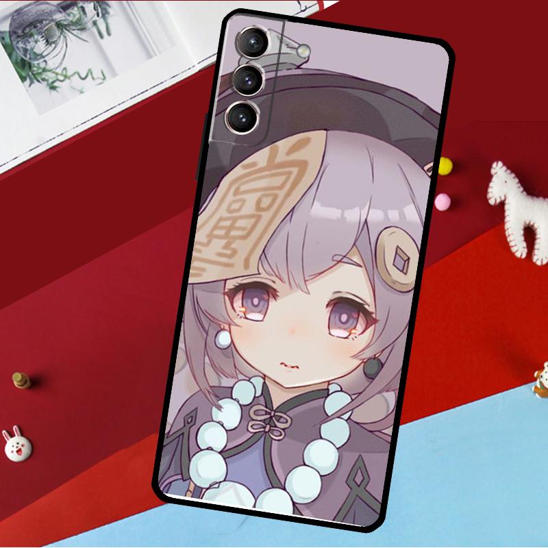 Genshin Impact Qiqi Funda For Samsung Galaxy S26 Ultra S24 S22 S23 S25 Plus S20 S21 FE S9 S10 S25 FE Phone Case