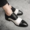 2024 Pointed Toe Men Dress Shoes Fashion Business Casual Shoes British Style Big Size 48 Party Wedding Footwear