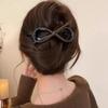 Korean Twist Hair Clips Leather Bow Knot Acrylic Hairpin for Women Girls Sweet Vintage Hairgrip Elegant Hair Styling Accessories