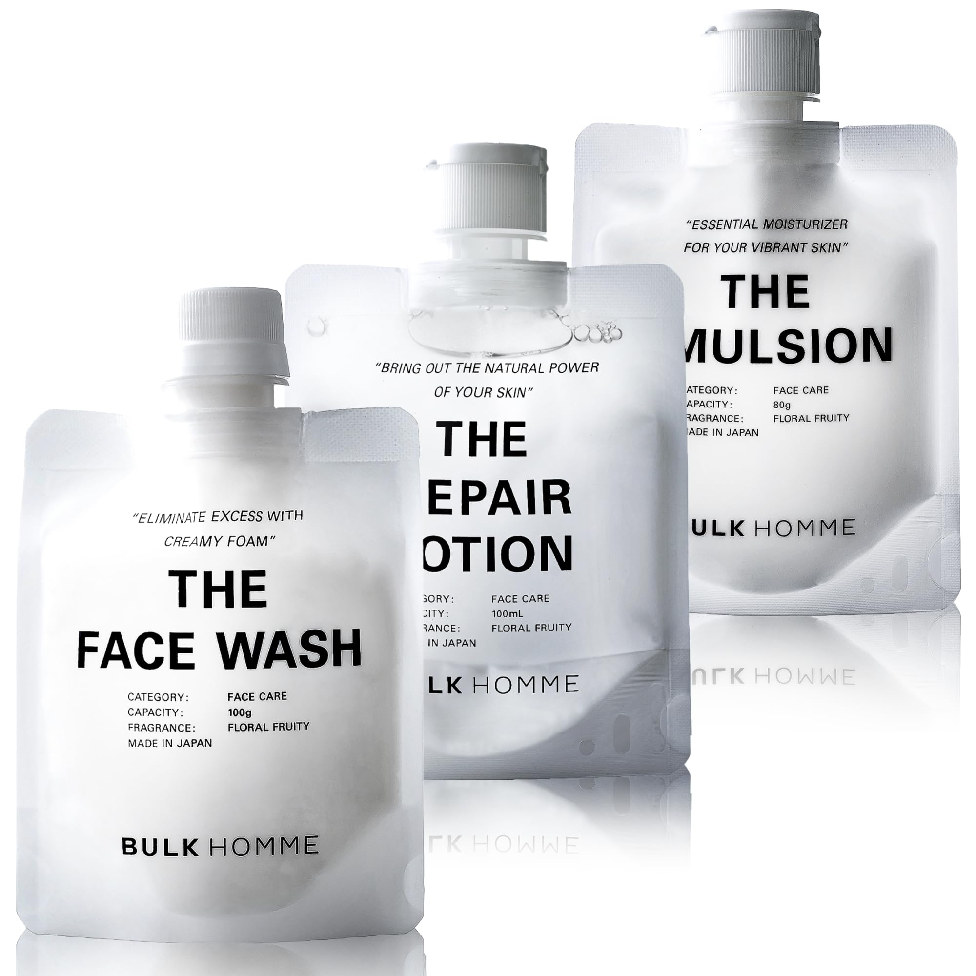 

Bulk Homme Face Wash 100 г Лосьон 100 мл Эмульсия 80 г Уход за порами Увлажнение сухой кожи [Обновление] Мужская & &