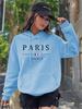PARIS Grafische Buchstaben Hoodies Damen Kapuzenpullover Pullover Oberteil Ästhetisch Y2K Street Sportbekleidung Damen Hoodie ROSA SCHWARZ