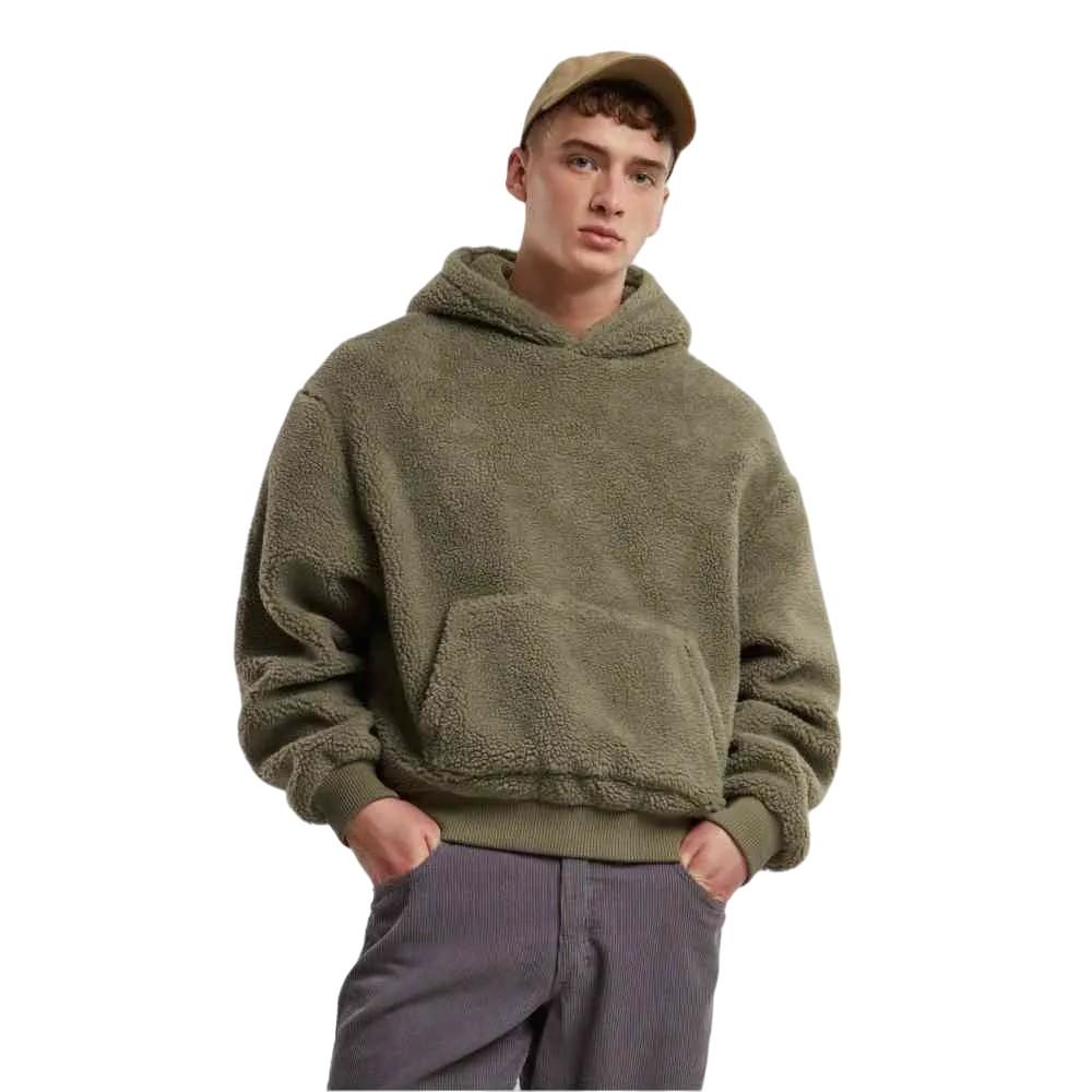 Urban Classics Mens Teddy Fleece Oversized Hoodie