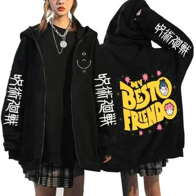 Jujutsu Kaisen Mikiny na zip Gojo Satoru Gotické bundy na zip Japonské anime Y2k Mikiny Yuji Itadori Harajuku