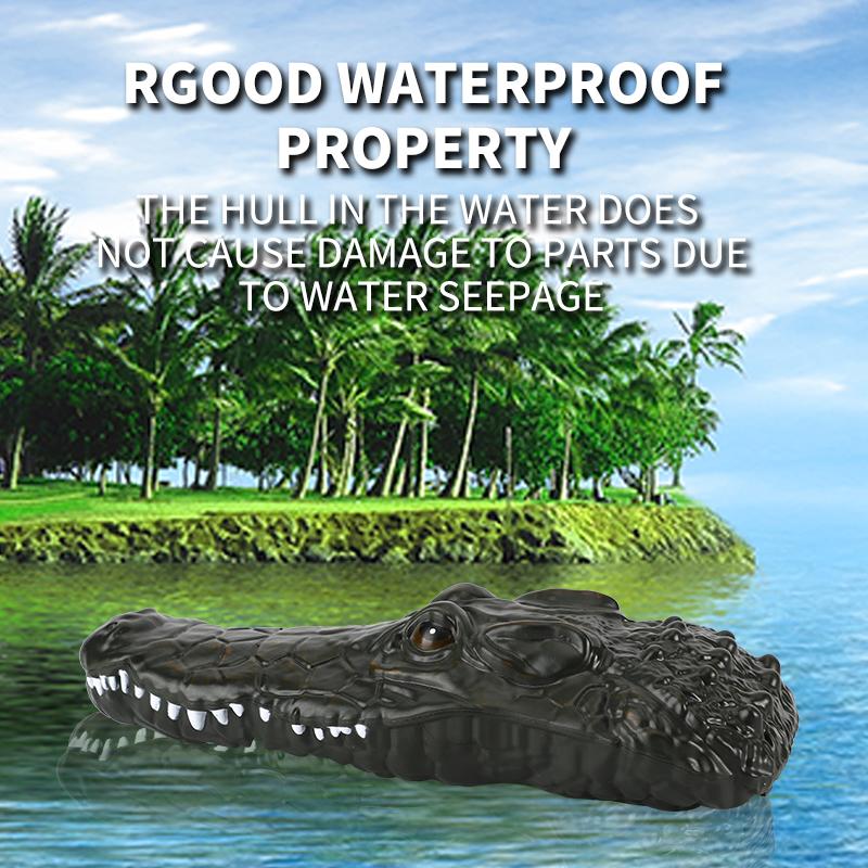 Non-Toxic Rc Boat Remote Control Toy Animal Floating Crocodile Boat Radio Controlled Speedboat Outdoor Game Children Toys For Kid Children Gfit