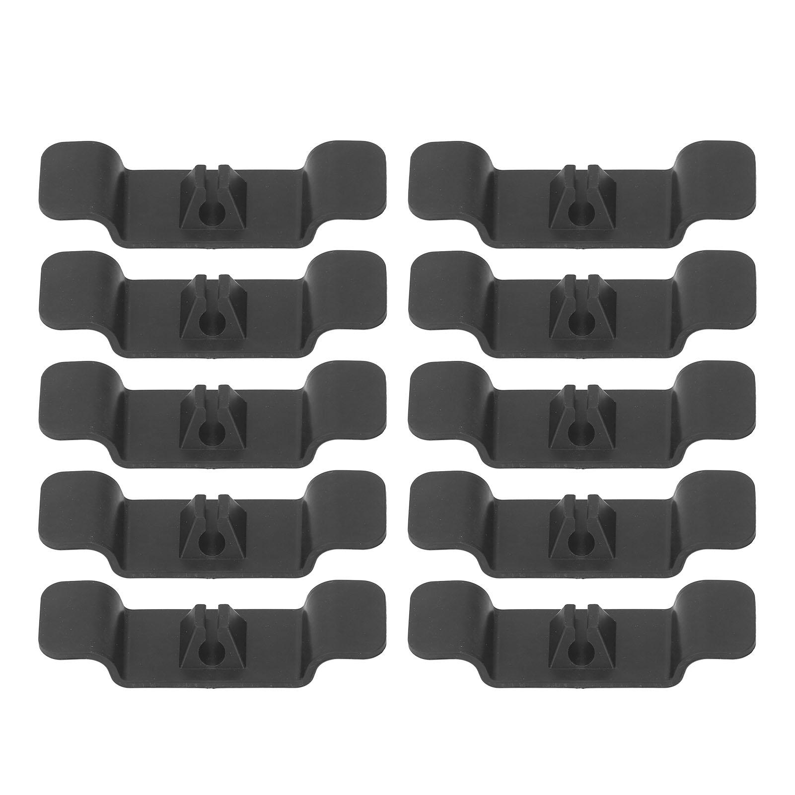 

10 шт. Органайзер для шнура, гумовий простий монтаж, широкий тримач шнура для кухні Machi Black