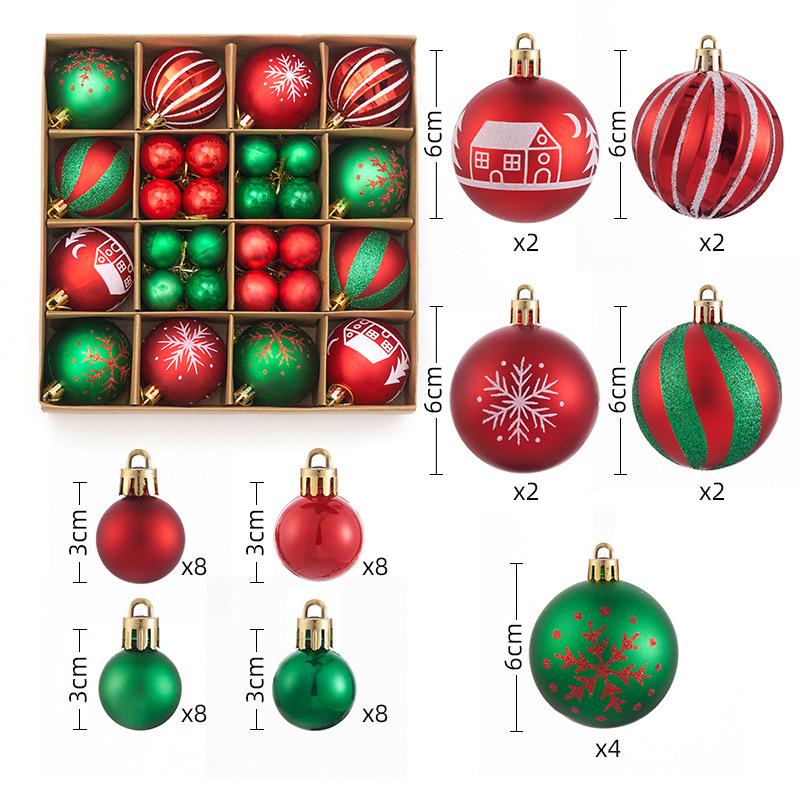 Christmas Decorations 44 Sets Electroplating Painted Balls New Christmas Balls Christmas Tree Pendants Christmas Balls