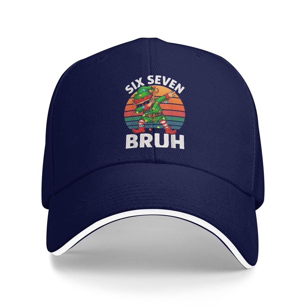 Six Seven 6 7 Meme Dabbing Elf Merry Christmas Bruh Baseball Cap Women Design Trucker Hat Spring Outdoor Sun Visor Snapback Cap