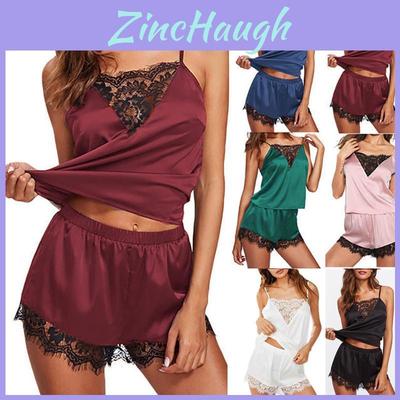 Elegant Women Lace Sleepwear Pajamas Set With Soft Fabric And Stylish Design For Comfort