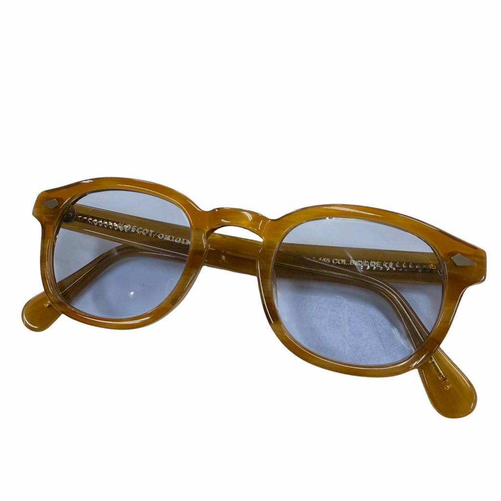 Excellent MOSCOT Sunglasses LEMTOSH Eyewear Clear Brown Mens Used