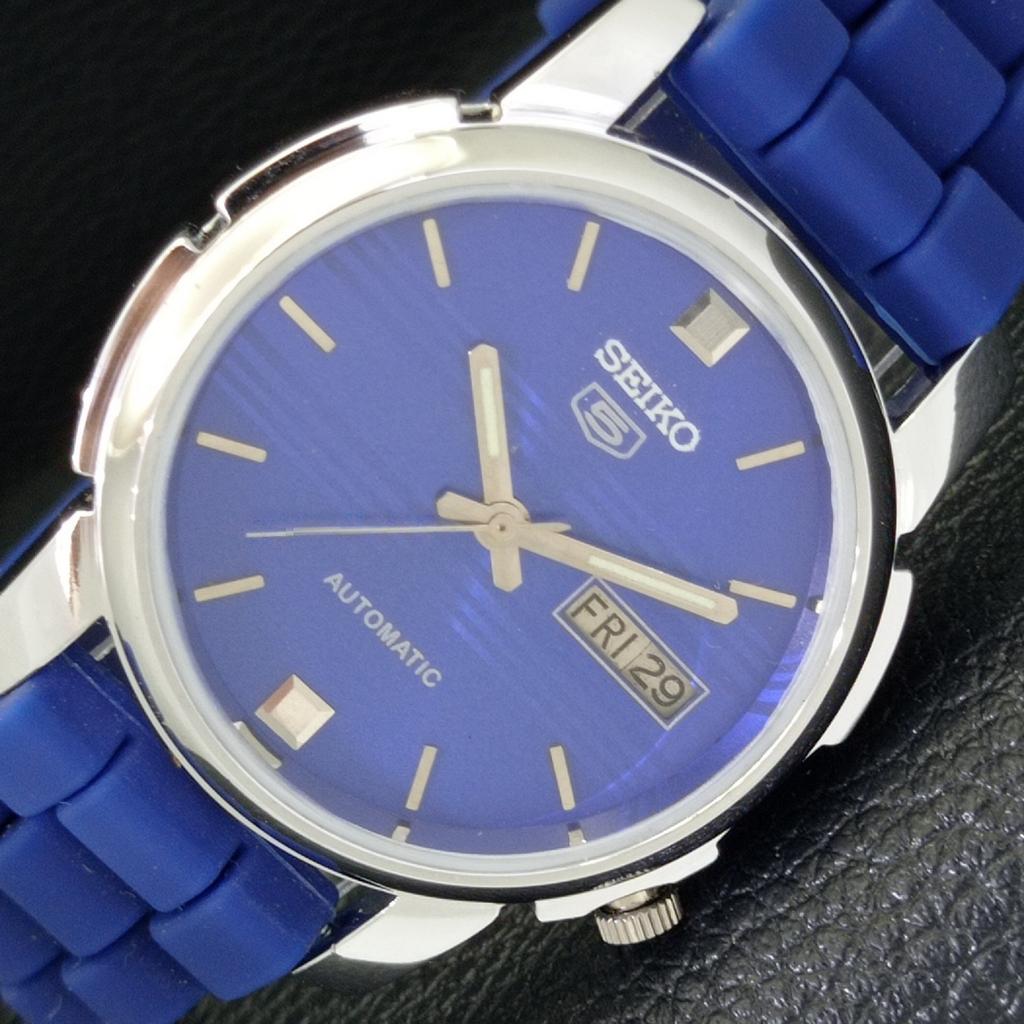 

ВОССТАНОВЛЕННЫЕ ВИНТАЖНЫЕ SEIKO 5 АВТОМАТИЧЕСКИЕ 7009A ЯПОНИЯ МУЖСКИЕ ЧАСЫ С СИНИМ ЦИФЕРБЛАТОМ a434324-2 R120-a434324