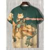 2025 Herren T-Shirts Cartoon Laser Katze Dinosaurier Kunst 3D Druck Kinder Anime T-Shirts Herren Damen Kurzarm O-Ausschnitt T-Shirts Street Y2k Tops