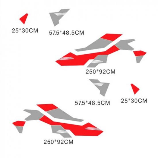 Car Side Body Sticker Decoration Racing Sport Graphics Vinyl Decals DIY Modified