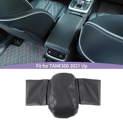 Mittelkonsole Leder Armlehnenbox Abdeckung Pad Mit Aufbewahrungstasche Für TANK 300 TANK300 2021 Up Auto Innenraumzubehör